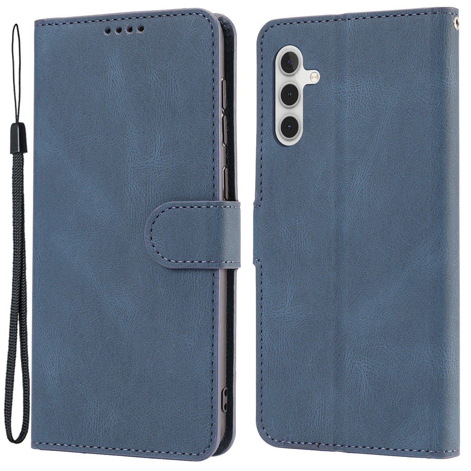 For Samsung Galaxy A24 4G Drop-proof Leather Phone Case Stand Wallet Cover with Strap For Samsung Galaxy A24 4G Drop-proof Leather Phone Case Stand Wallet Cover with Strap